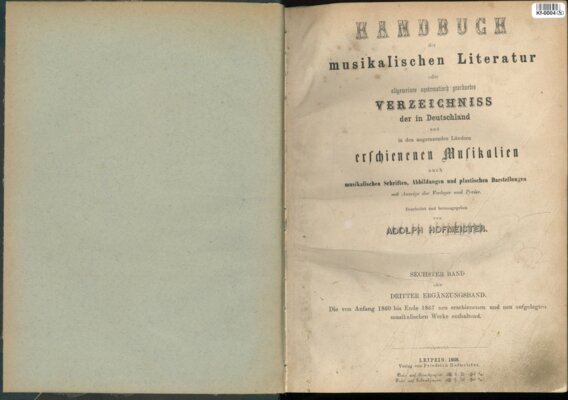 Handbuch der musikalischen Literatur