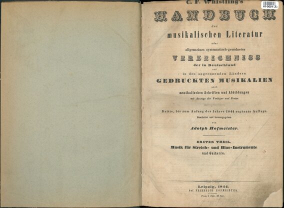 Handbuch der musikalischen Literatur