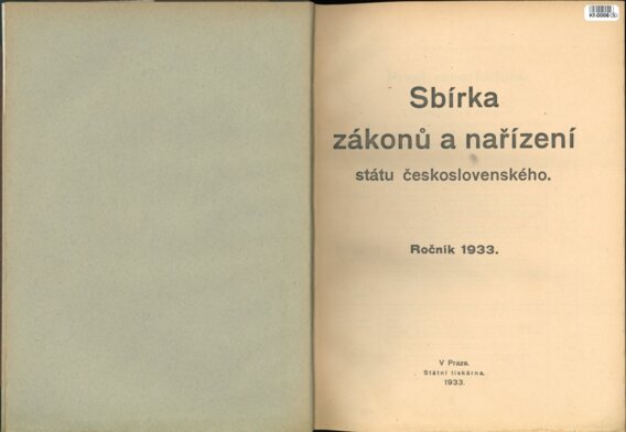Sbírka zákonů a nařízení státu československého