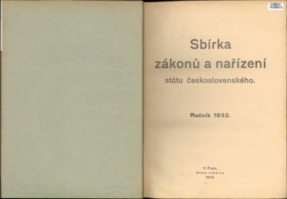 Sbírka zákonů a nařízení státu československého