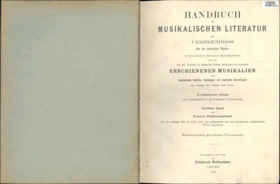 Handbuch der musikalischen Literatur