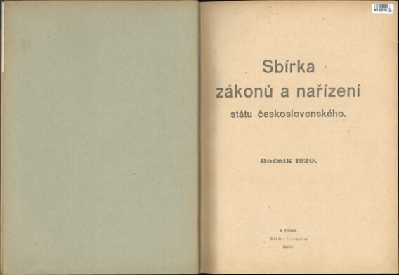 Sbírka zákonů a nařízení státu československého