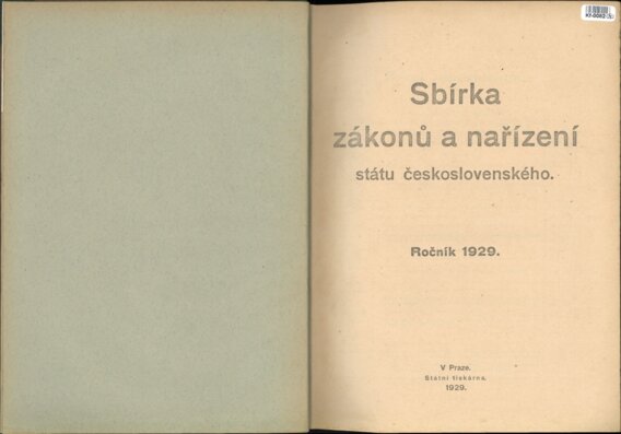 Sbírka zákonů a nařízení státu československého