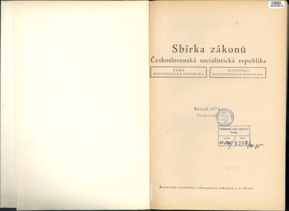 Sbírka zákonů Československá socialistická republika