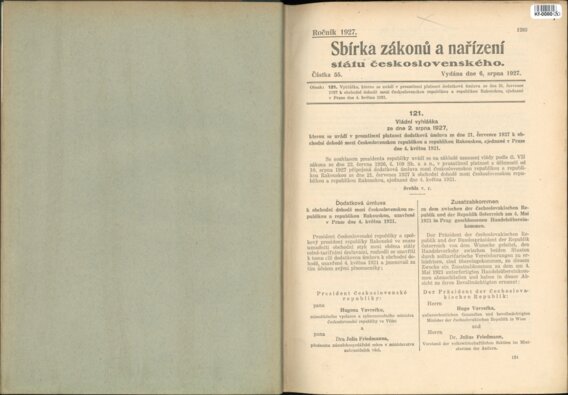 Sbírka zákonů a nařízení státu československého