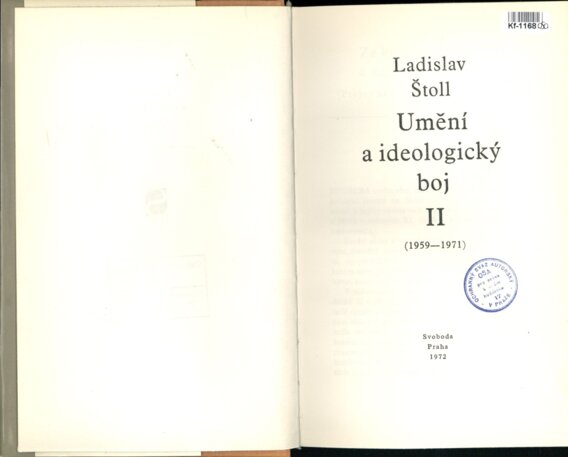 Umění a ideologický boj II (1959 - 1971)