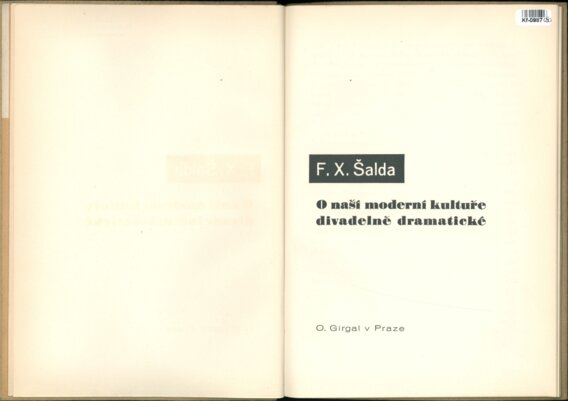 O naší moderní kultuře divadelně dramatické