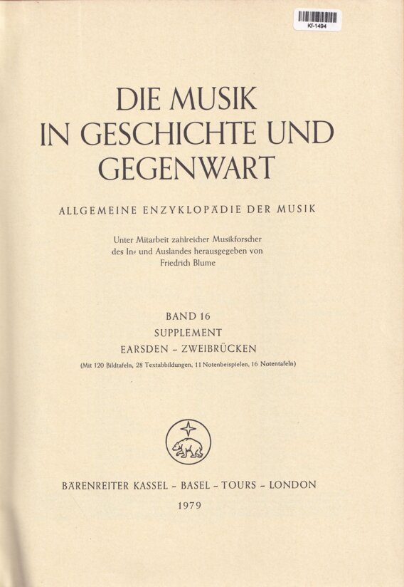 Die Musik in Geschichte und Gegenwart