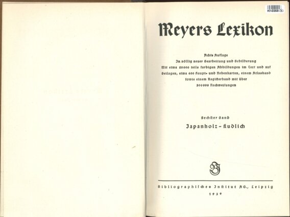 Meyers Lexikon VI.