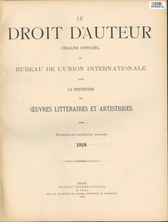 Le Droit d'Auteur