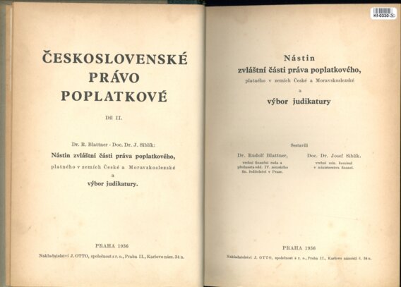 Československé právo poplatkové II.