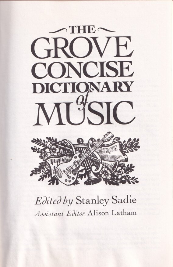 The Grove Concise Dictionary of Music