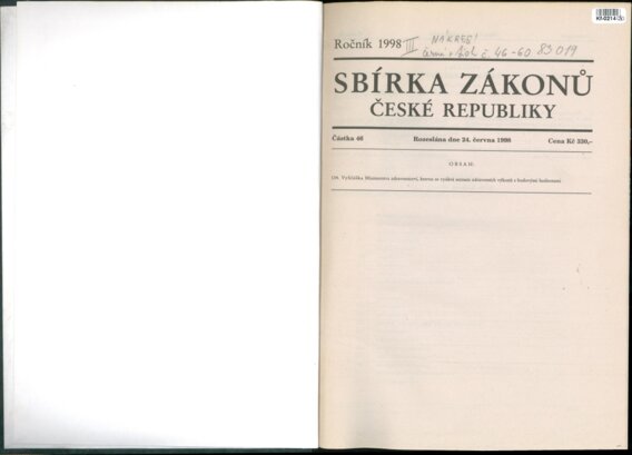 Sbírka zákonů České republiky III.