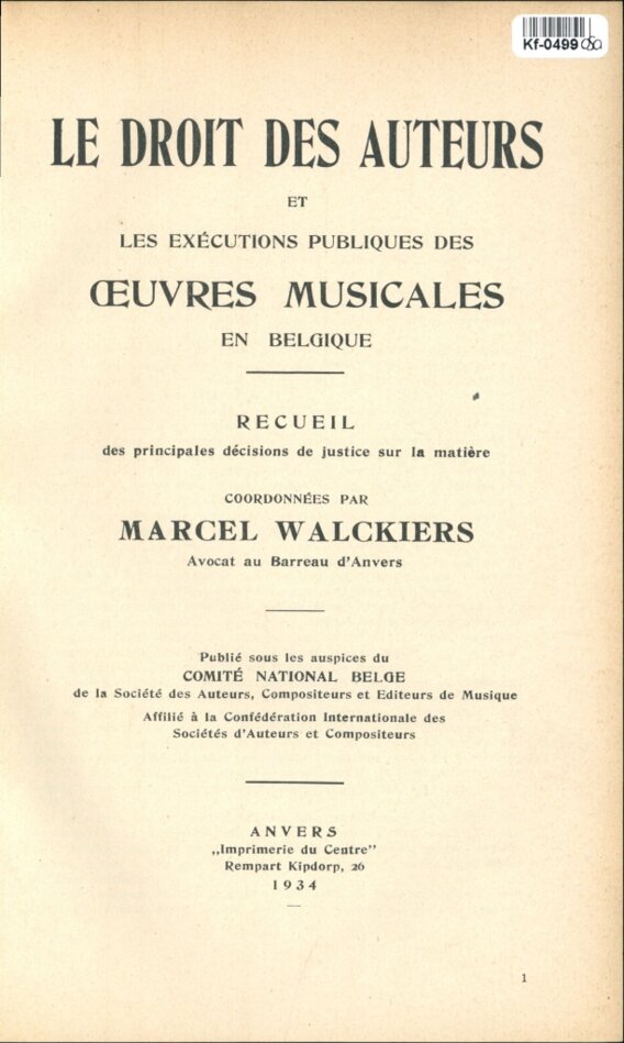 Le Droit des Auteurs