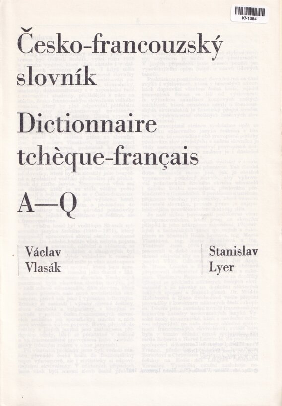 Česko-francouzský slovník A-Q