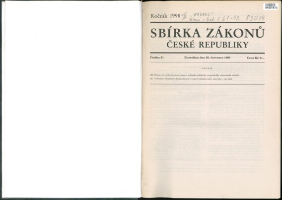 Sbírka zákonů České republiky IV.