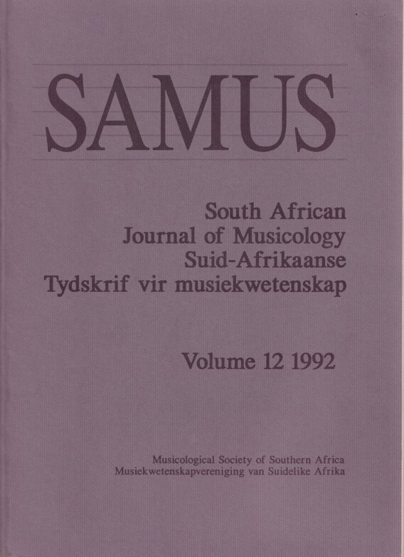 South African Journal of Musicology
