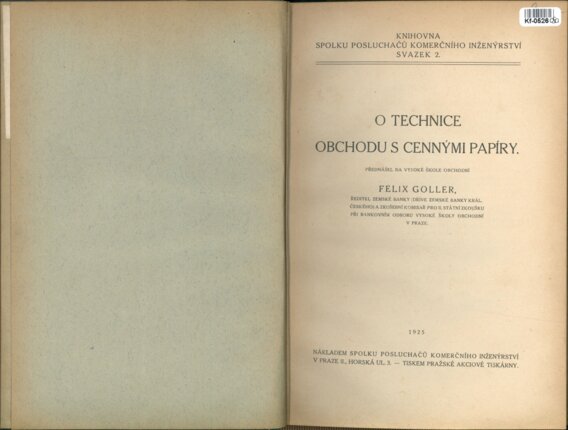 O technice obchodu s cennými papíry