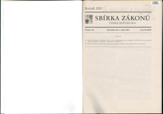 Sbírka zákonů Česká republika VI.