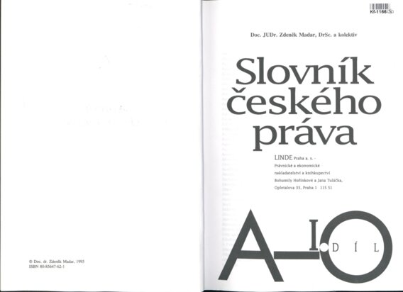 Slovník českého práva - I. díl