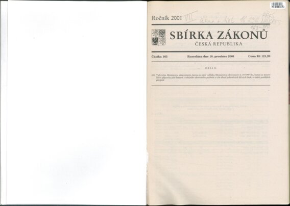 Sbírka zákonů Česká republika VII.
