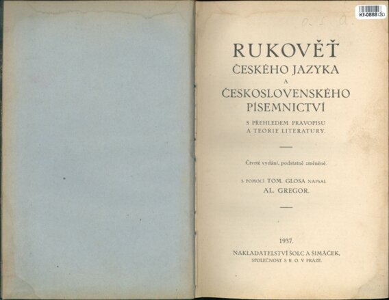 Rukověť Českého jazyka a Československého písemnictví
