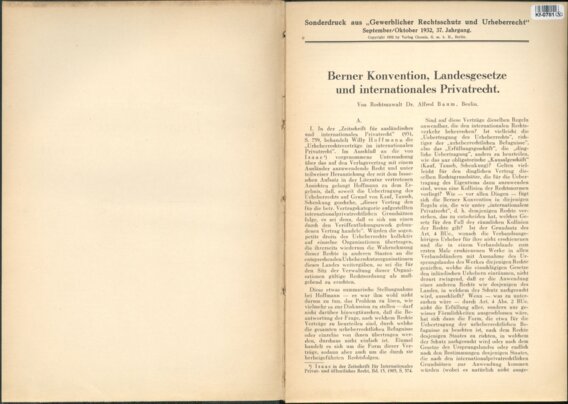Berner Konvention, Landesgesetze und internationales Privatrecht