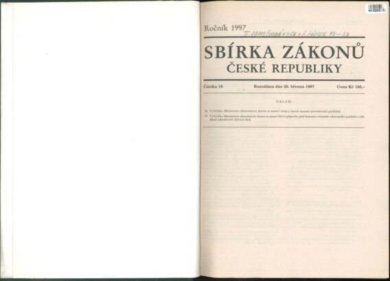 Sbírka zákonů České republiky II.