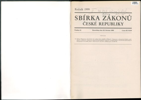Sbírka zákonů České republiky II.