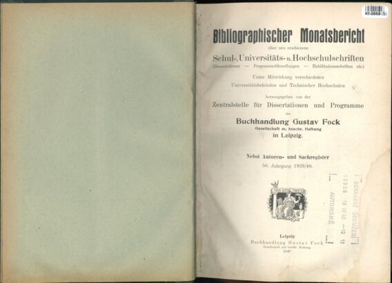 Schul - Universitäts - u. Hochschulschriften