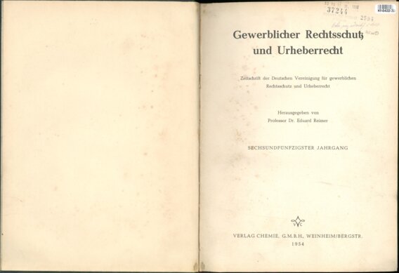 Gewerblicher Rechtsschutz und Urheberrecht