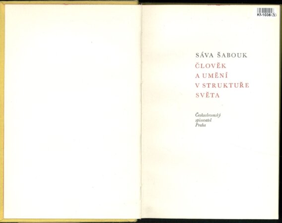 Člověk a umění v struktuře světa