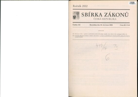 Sbírka zákonů Česká republika