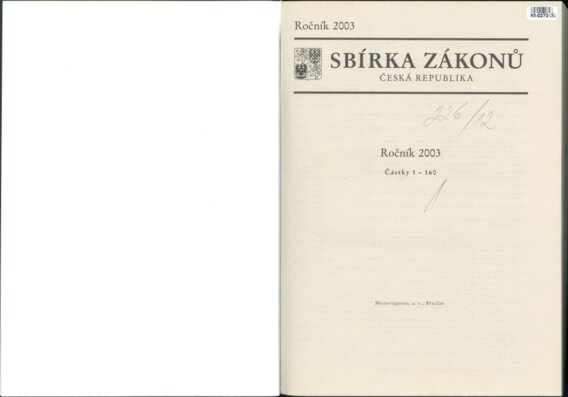 Sbírka zákonů Česká republika
