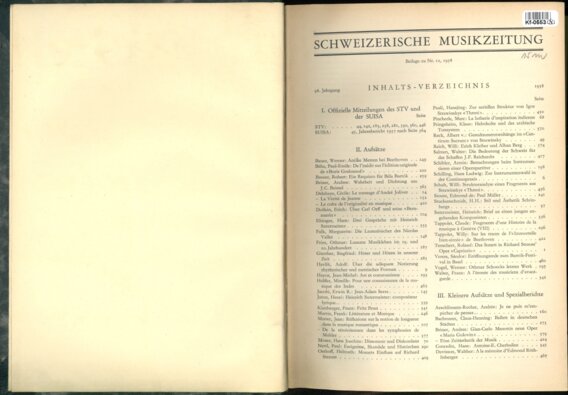 Schweizerische Musikzeitung