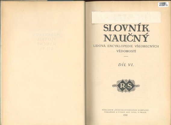 Masarykův slovník naučný VI.