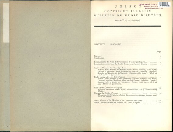 UNESCO COPYRIGHT BULLETIN BULLETIN  DU  DROIT D'AUTEUR