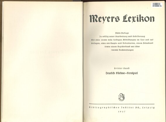 Meyers Lexikon III.