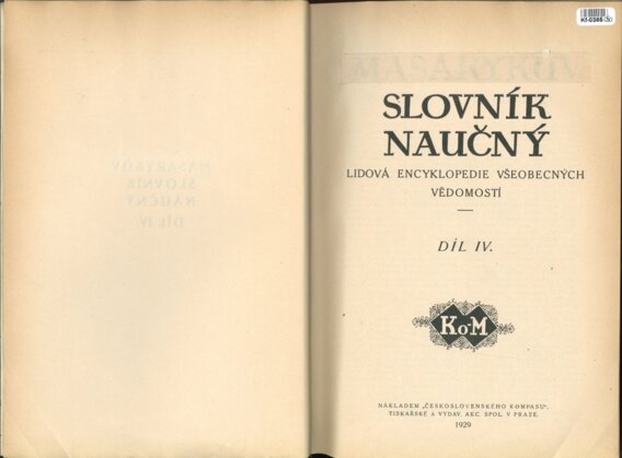 Masarykův slovník naučný IV.