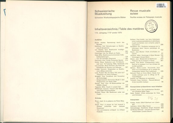 Schweizerische Musikzeitung