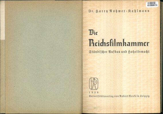 Die Reichsfilmkammer