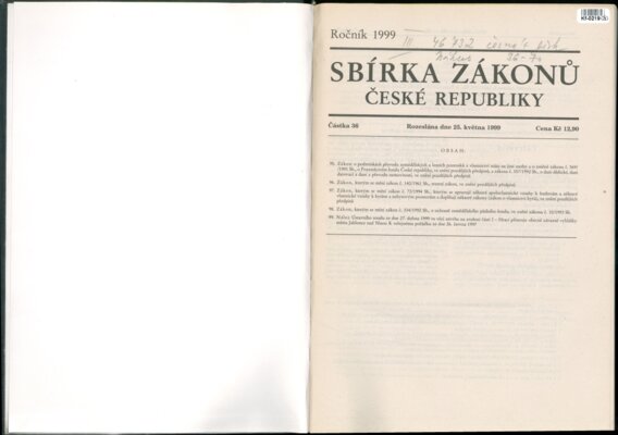 Sbírka zákonů České republiky III.