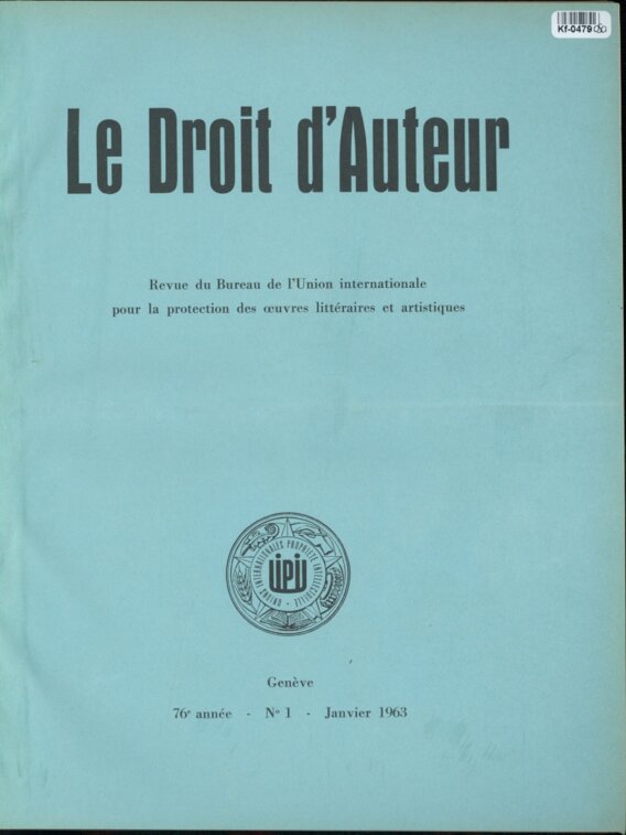 Le Droit d'Auteur