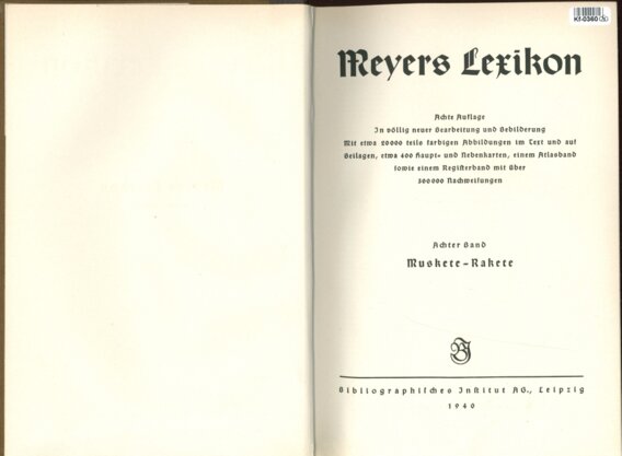 Meyers Lexikon VIII.
