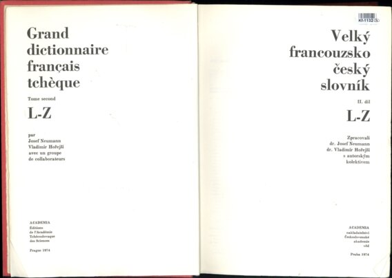 Velký francouzsko český slovník II. díl - L - Z