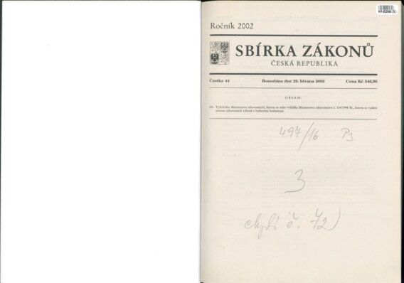 Sbírka zákonů Česká republika