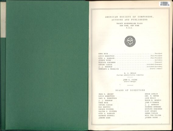 American society of composers, authors and publishers