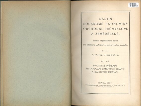 Nástin soukromé ekonomiky obchodní, průmyslové a zemědělské VII.