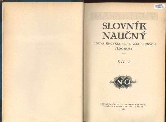 Masarykův slovník naučný V.