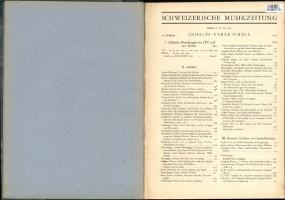 Schweizerische Musikzeitung